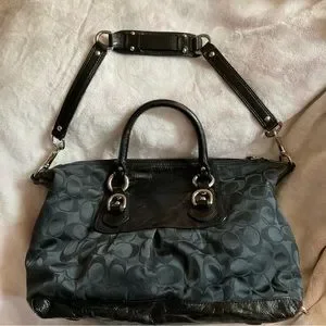 Coach Bags Coach Ashley Signature Black Satin F5443 Poshmark